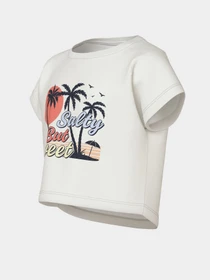 Футболки і поло Name it VILMA CAPSL CROP TOP модель 13215793_Cloud Dancer SALTY BUT SWE Фото