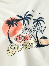 Футболки і поло Name it VILMA CAPSL CROP TOP модель 13215793_Cloud Dancer SALTY BUT SWE Фото