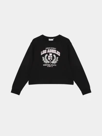 Худи и свитшоты Name it VANITA SHORT RLX SWEAT модель 13238413_Black La District Фото