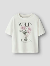 Футболки и поло Name it VOTEA SS NREG TOP модель 13239156_Cloud Dancer Wild Flower Фото