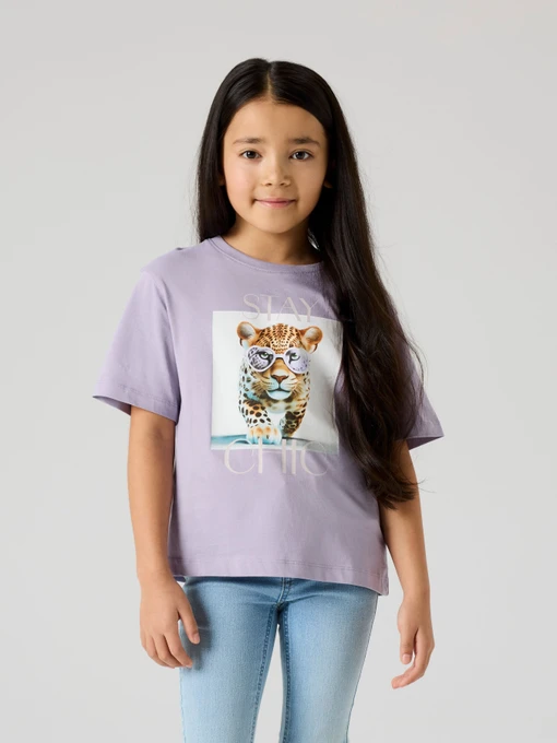 Футболки и поло Name it VOTEA SS NREG TOP модель 13239156_Lavender Gray Stay Chic Фото