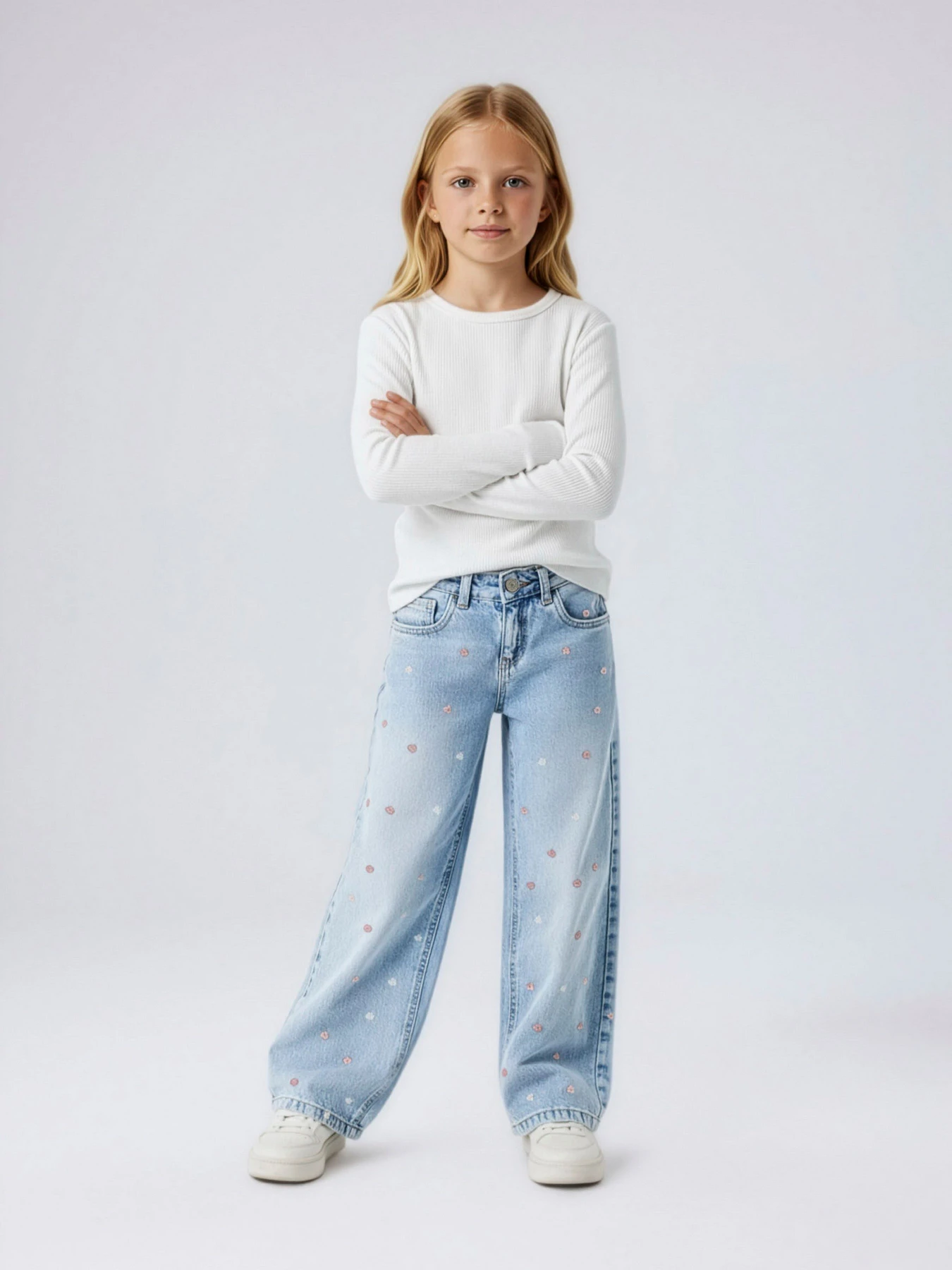 Джинси Name it ROSE WIDE JEANS модель 13243099_Light Blue Bleached Denim Джинси Name it ROSE WIDE JEANS модель 13243099_Light Blue Bleached Denim Фото