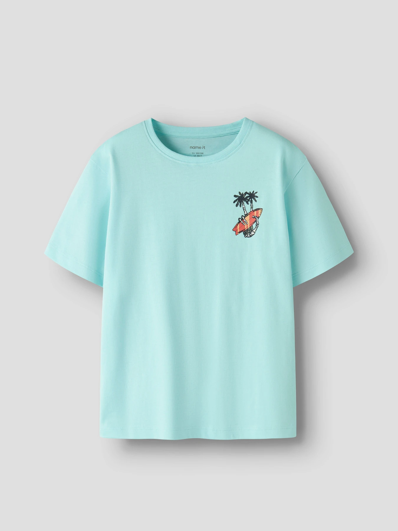 Футболки и поло Name it VAGNO SS LOOSE TOP модель 13224966_Limpet Shell Skeleton Surf Фото
