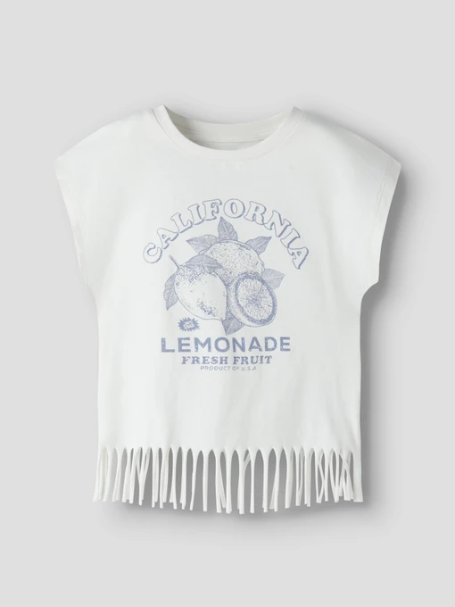 Футболки і поло Name it VALONE CAPSL SHORT TOP модель 13228185_Cloud Dancer Lemonade Фото