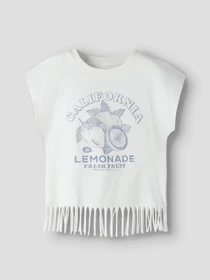 Футболки и поло Name it VALONE CAPSL SHORT TOP модель 13228185_Cloud Dancer Lemonade Фото