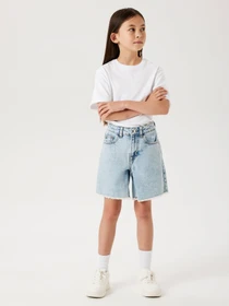 Шорти Name it BELLA WIDE DNM SHORTS модель 13240207_Light Blue Bleached Denim Фото