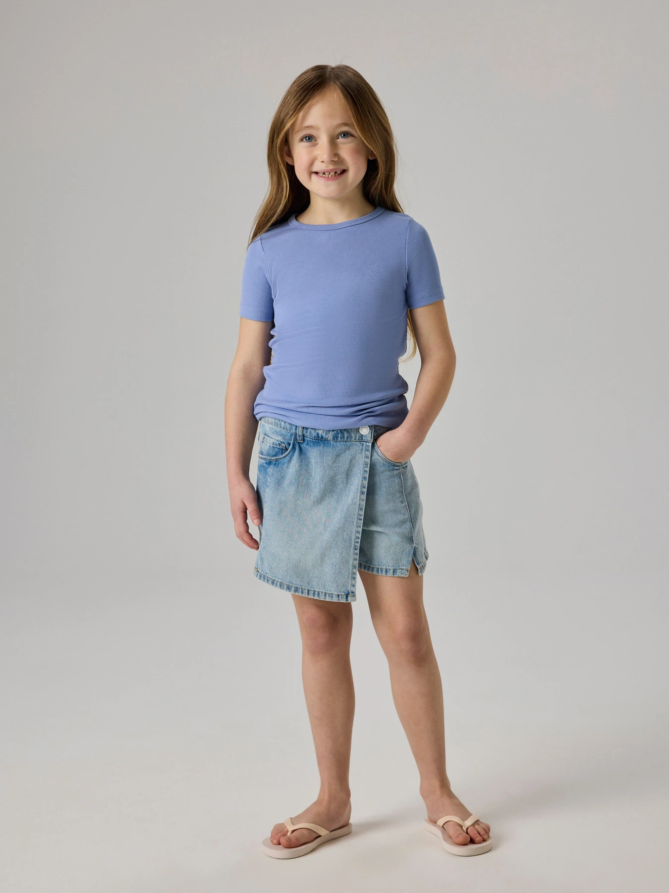 Юбки Name it ALMA DNM SKORT модель 13252295_Medium Blue Denim Фото