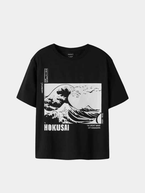 Футболки и поло Name it MESH HOKUSAI SS NREG TOP BOX A модель 13255758_Black Фото