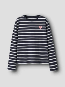 Худі та світшоти Name it OVELINA LS NREG TOP модель 13237888_Bright White DARK SAPPHIRE Фото