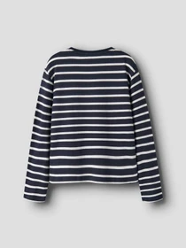 Худі та світшоти Name it OVELINA LS NREG TOP модель 13237888_Bright White DARK SAPPHIRE Фото