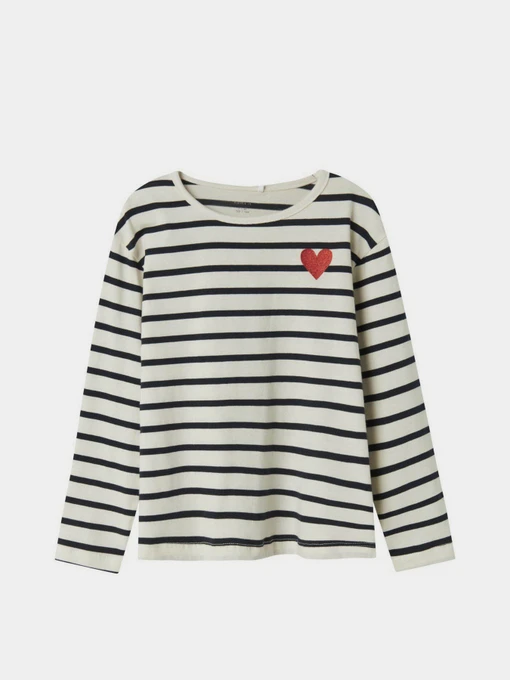 Худи и свитшоты Name it OVELINA LS NREG TOP модель 13237888_Dark Sapphire BRIGHT WHITE Фото
