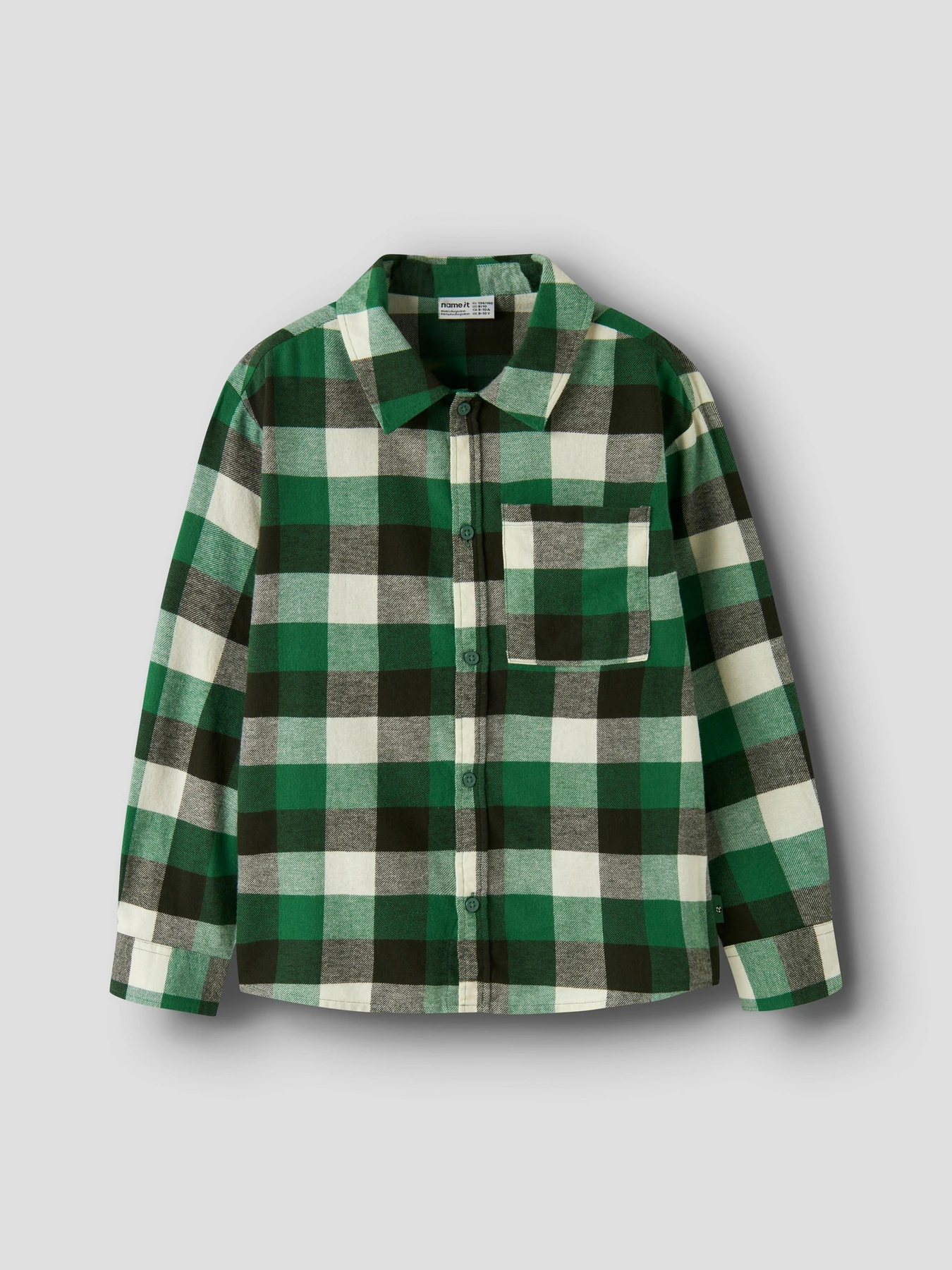 Рубашки Name it LEVIN LS OVERSHIRT модель 13258396_Verdant Green Фото