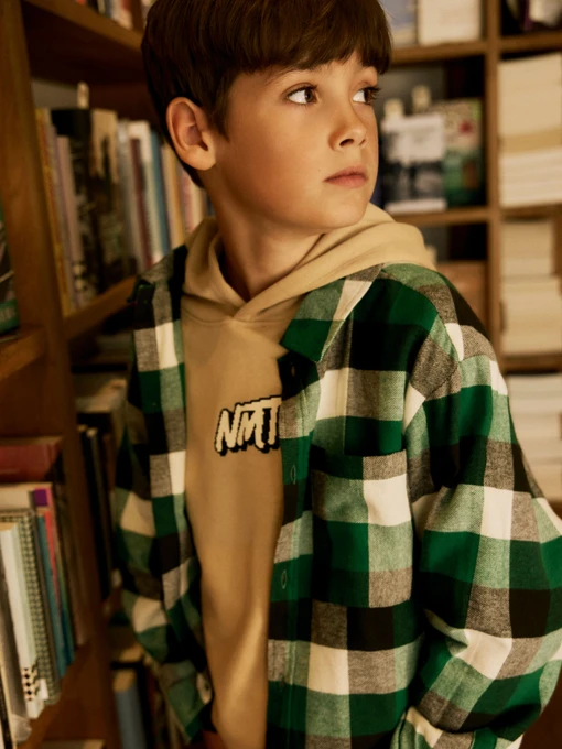 Сорочки Name it LEVIN LS OVERSHIRT модель 13258396_Verdant Green Фото