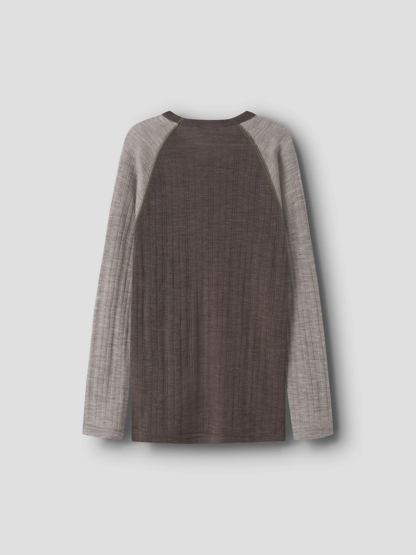 Нижнее белье Name it WANG WOOL NEEDLE LS TOP SOLID модель 13229080_Morel SATELLITES SLEEVES Фото