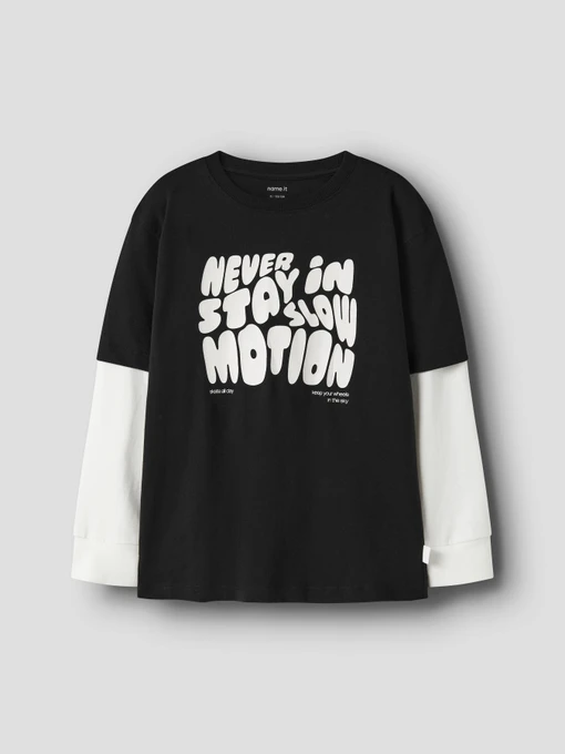 Худи и свитшоты Name it NASIM LS NREG TOP модель 13259205_Black Фото