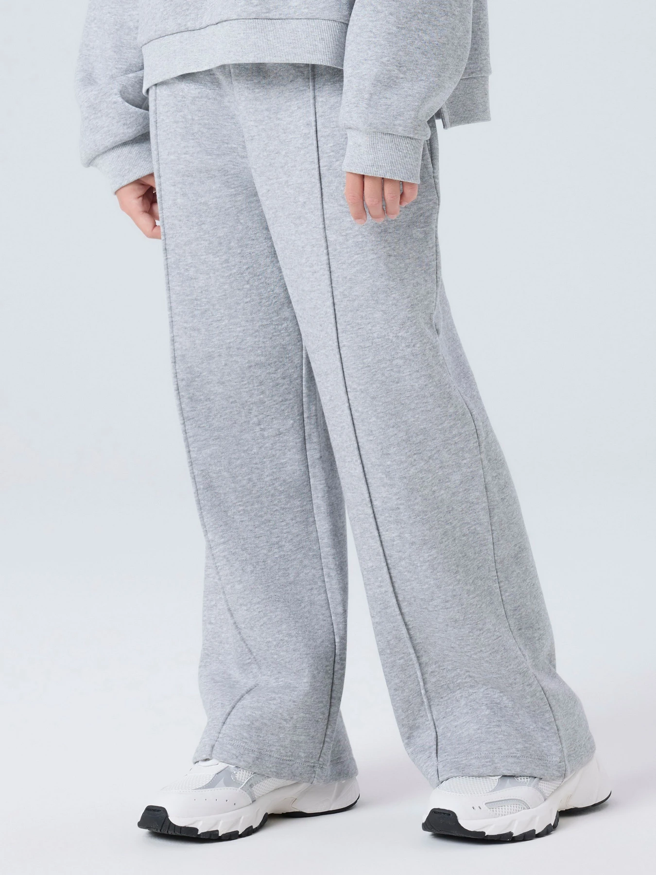 Брюки Name it ILLINA WIDE SWE PANT BRU PB модель 13256860_Light Grey Melange Фото