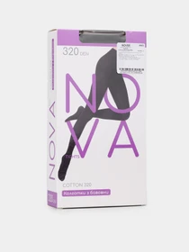 Колготы Nova модель NOVA Cotton 320 чорний Фото