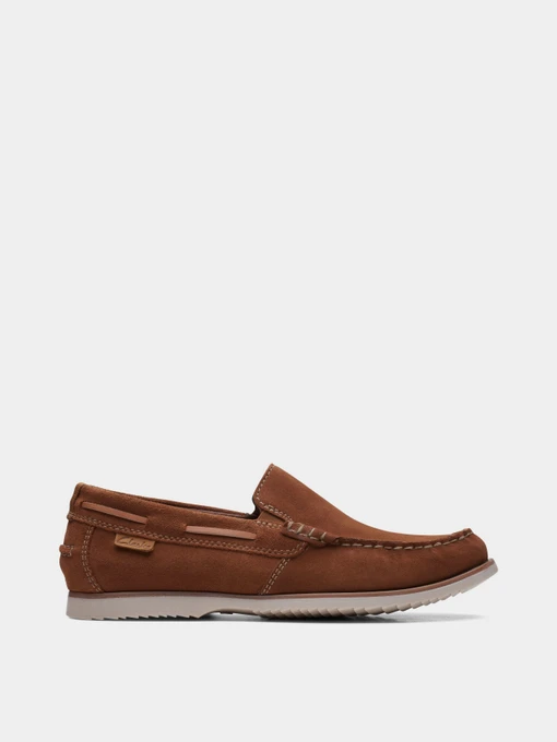 Слипоны и мокасины Clarks Noonan Step Cola Suede модель 26159474 Фото
