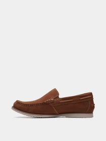 Сліпони та мокасини Clarks Noonan Step Cola Suede модель 26159474 Фото