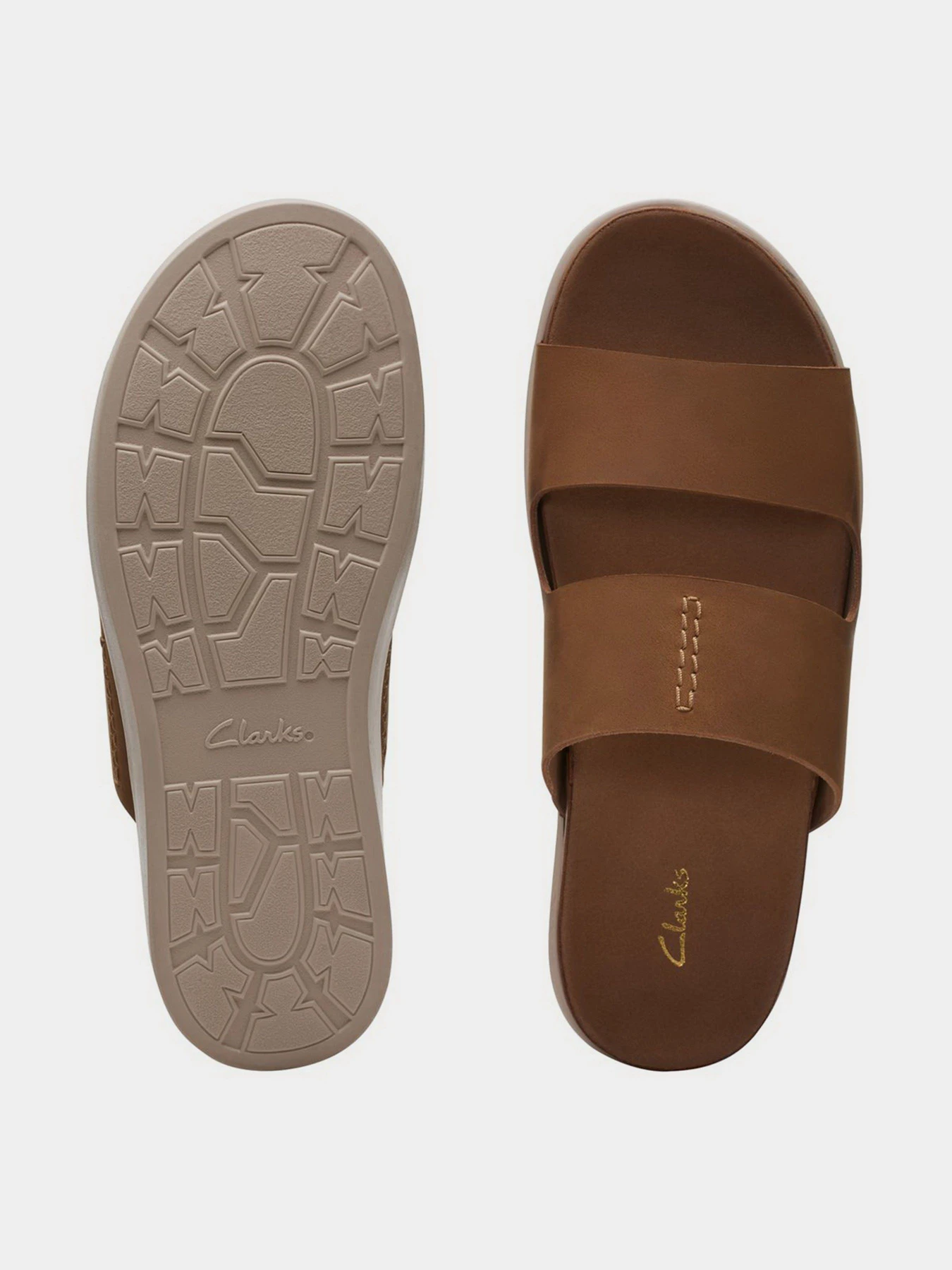 Шльопанці Clarks Sunder Coast Tan Leather модель 26170947 Шльопанці Clarks Sunder Coast Tan Leather модель 26170947 Фото