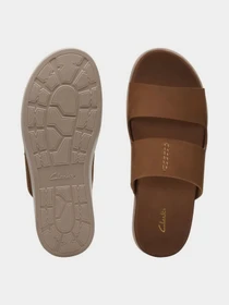 Шльопанці Clarks Sunder Coast Tan Leather модель 26170947 Фото