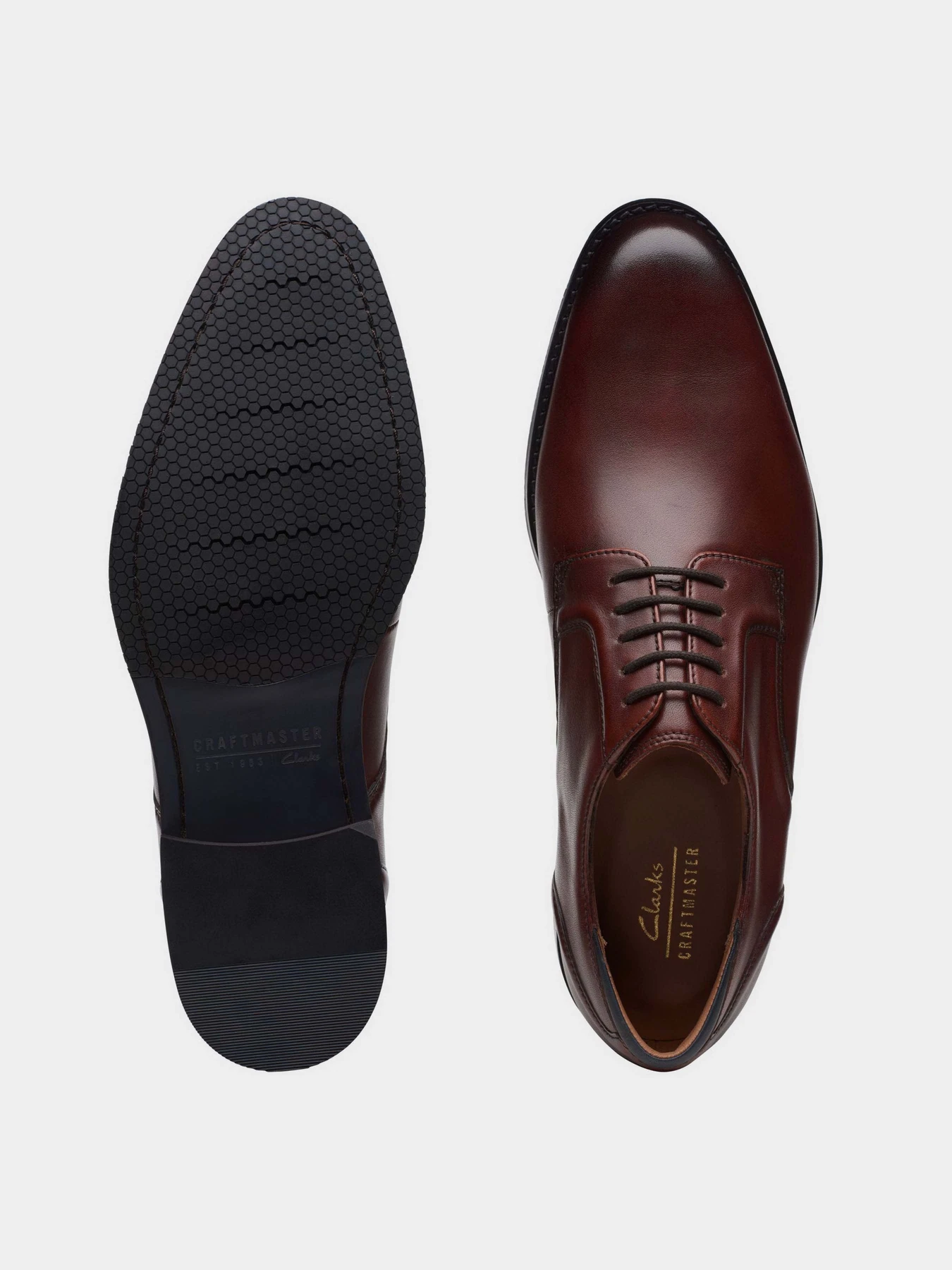 Туфли и лоферы Clarks Craft Arlo Lace British Tan модель 26173849 Фото