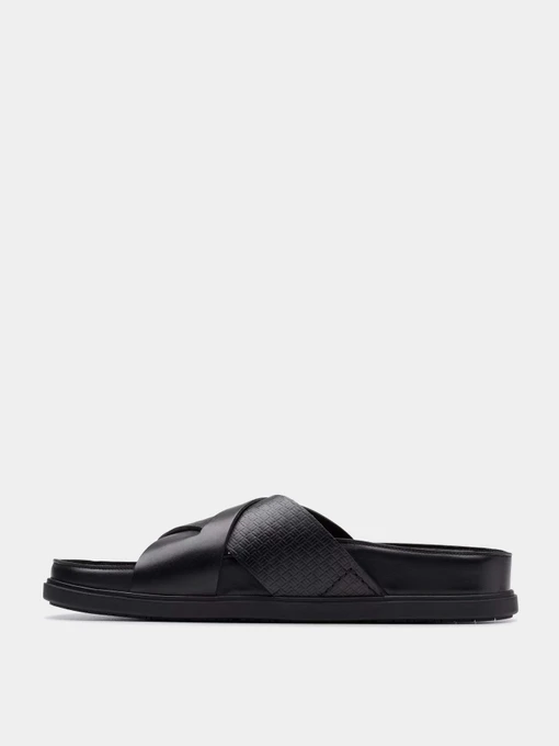 Шкіряні Чоловічі Шльопанці Clarks Torford Cross фото 2