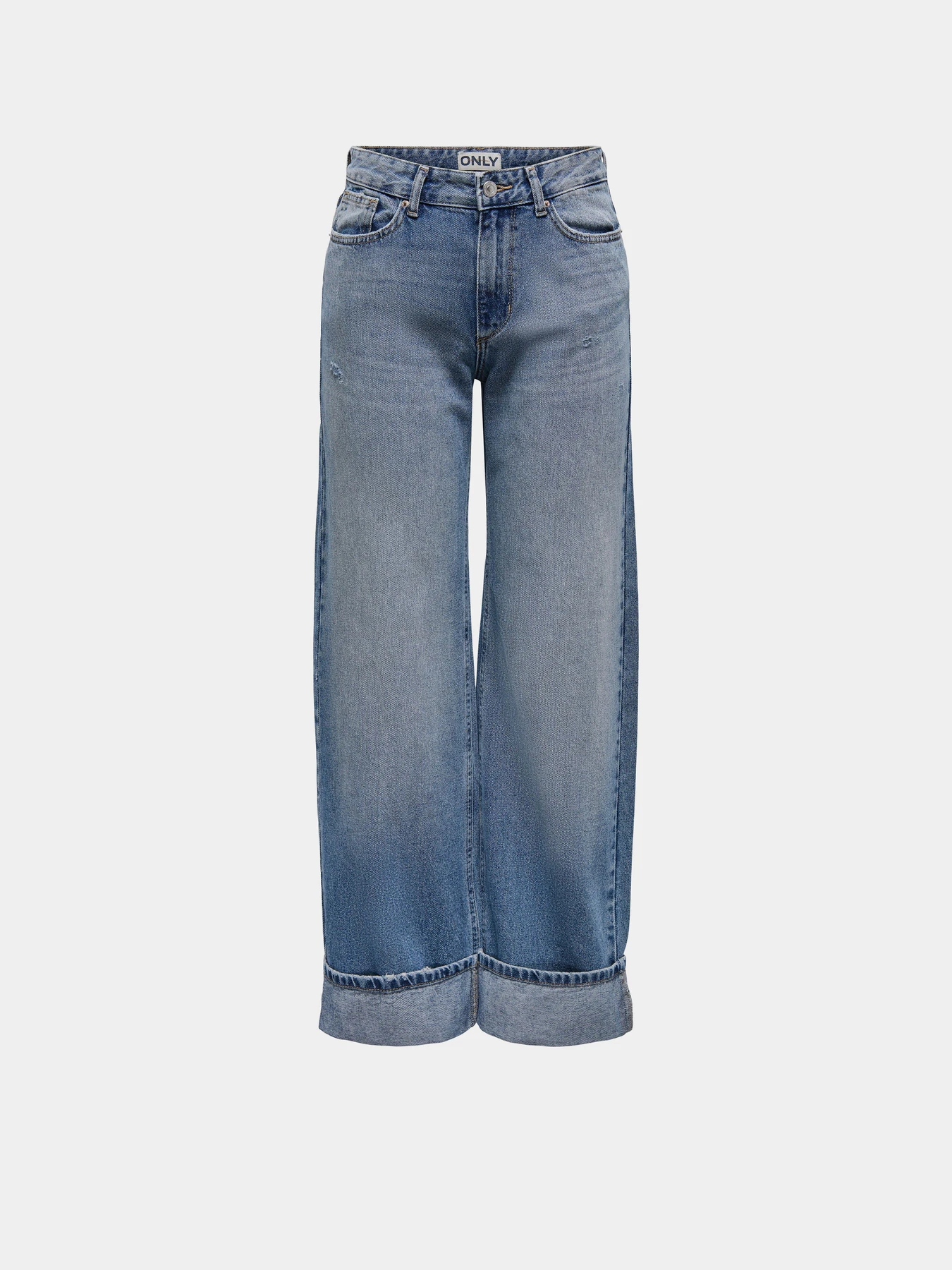 Джинсы Only ELLA MW WIDE FOLD UP DNM модель 15344976_Medium Blue Denim Джинсы Only ELLA MW WIDE FOLD UP DNM модель 15344976_Medium Blue Denim Фото