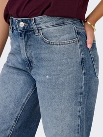 Джинсы Only ELLA MW WIDE FOLD UP DNM модель 15344976_Medium Blue Denim Фото