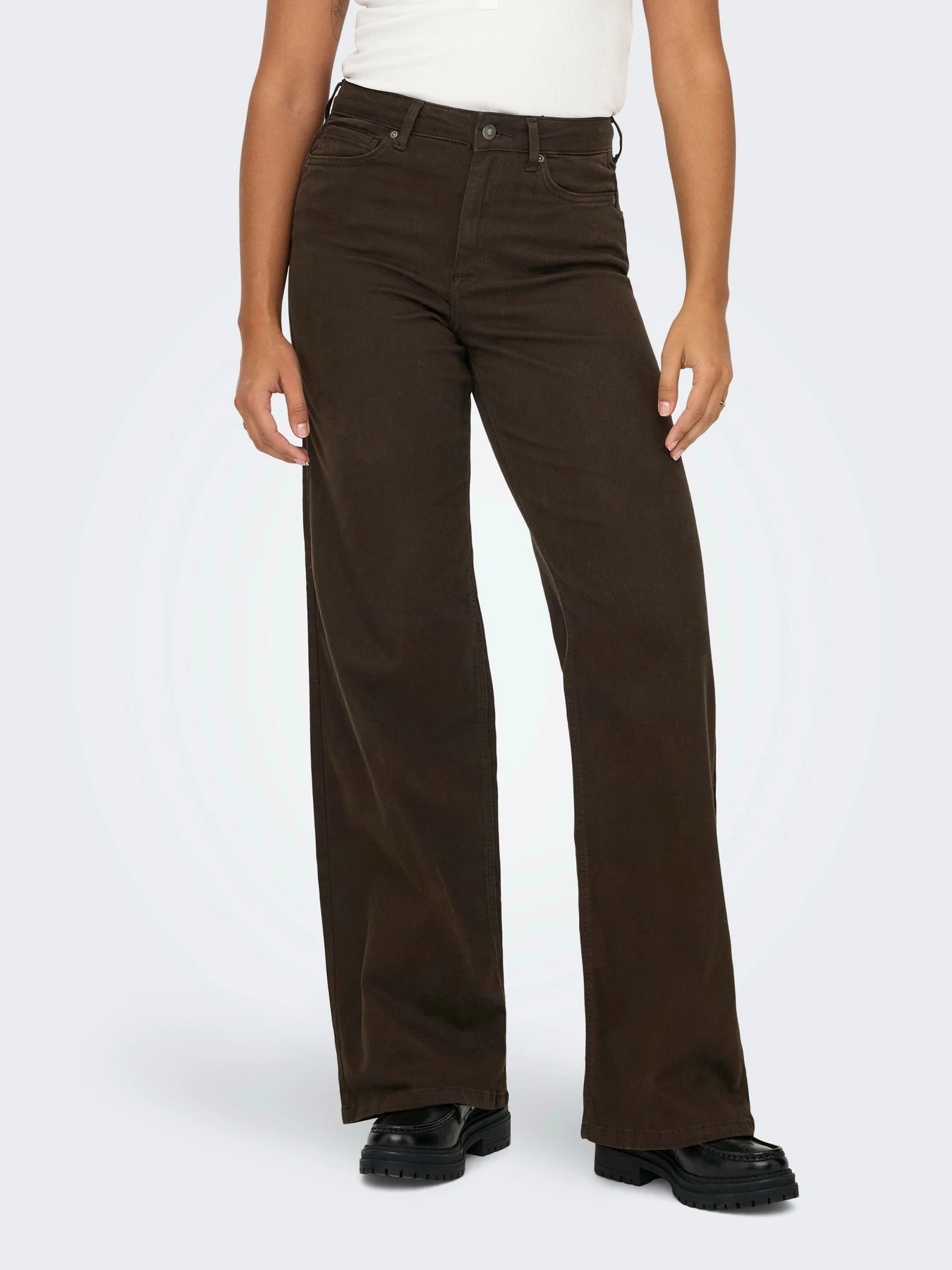 Джинсы Only MADISON BLUSH HW WIDE COLOR DN модель 15371660_Dark Brown Denim Джинсы Only MADISON BLUSH HW WIDE COLOR DN модель 15371660_Dark Brown Denim Фото
