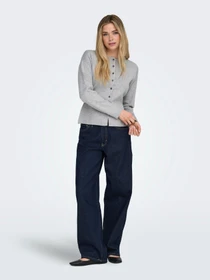 Свитеры и кардиганы Only LUCY LS O-NECK CARDIGAN KNT модель 15370435_Light Grey Melange DARK GR Фото