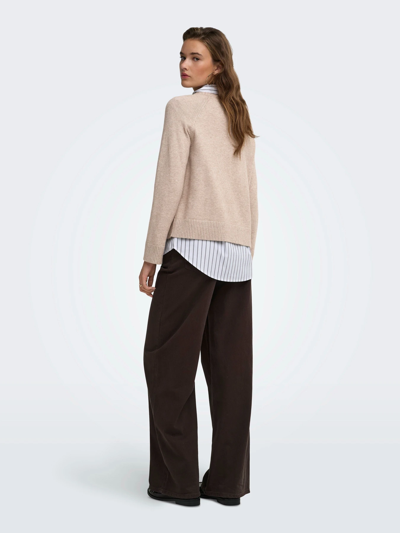 Свитеры и кардиганы Only PRINCESS LS O-NECK RAGLAN KNT модель 15381869_Mocha Meringue Melange Фото