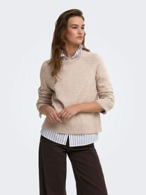 Свитеры и кардиганы Only PRINCESS LS O-NECK RAGLAN KNT модель 15381869_Mocha Meringue Melange Фото