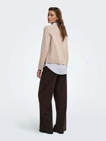 Свитеры и кардиганы Only PRINCESS LS O-NECK RAGLAN KNT модель 15381869_Mocha Meringue Melange Фото
