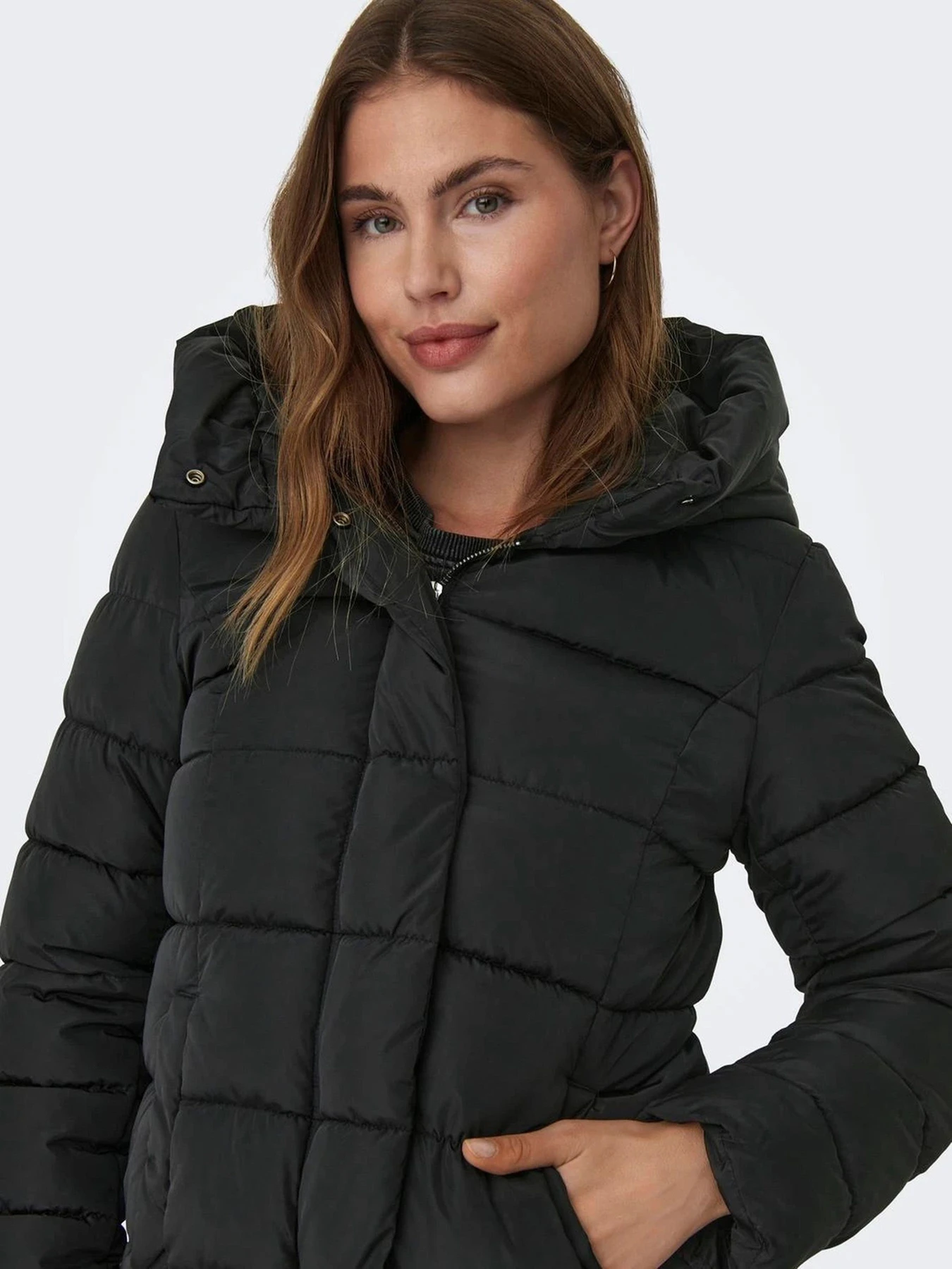 Куртки и дубленки Only LINA PUFFER COAT модель 15304782_Black Фото
