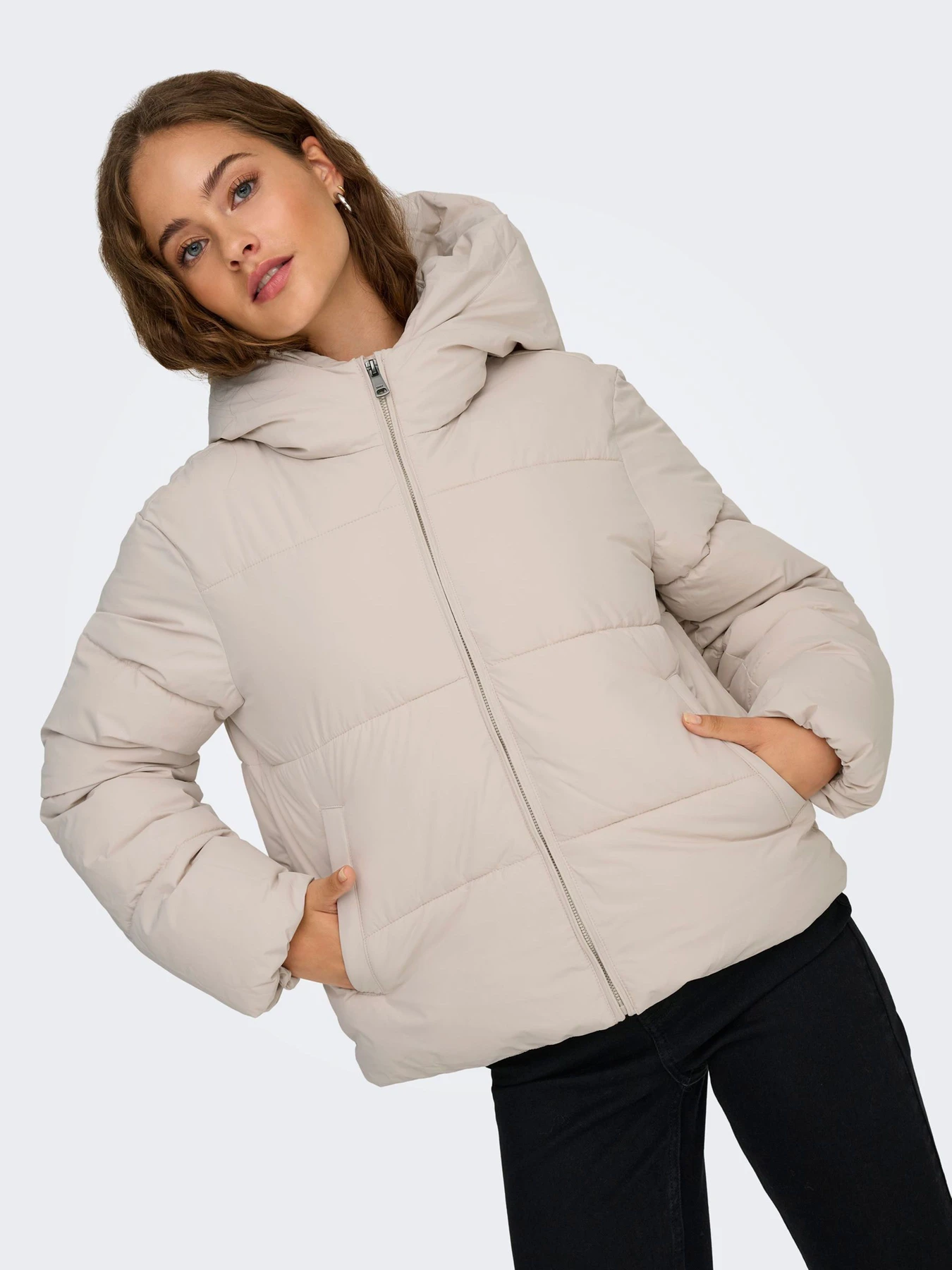Куртки та дублянки Only JUTA SHORT PUFFER OTW модель 15365799_Pumice Stone Фото