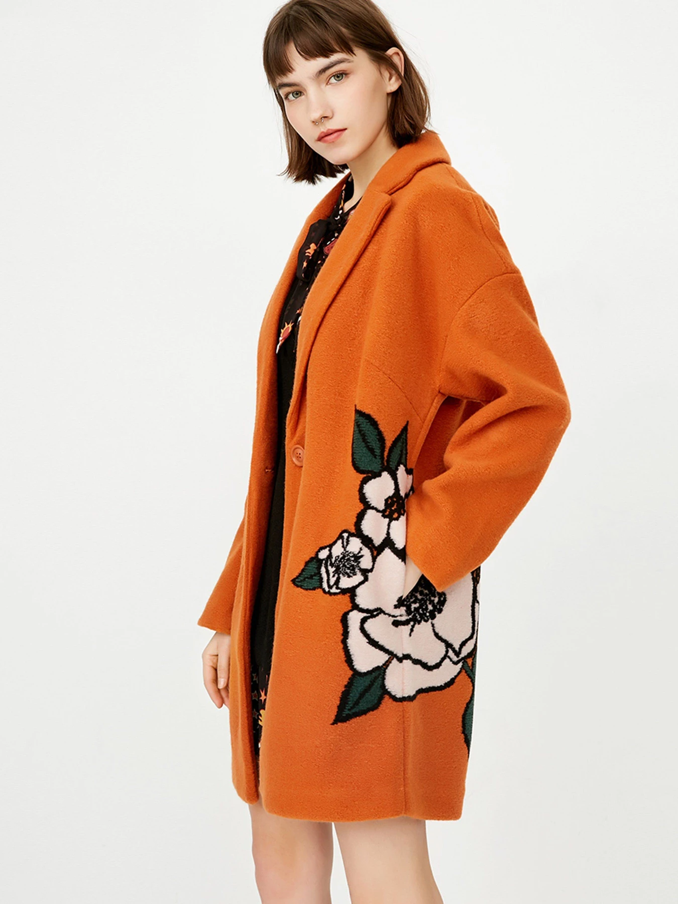 Пальто и плащи Only модель 118136504F12_т.помаранчевий комб. Фото