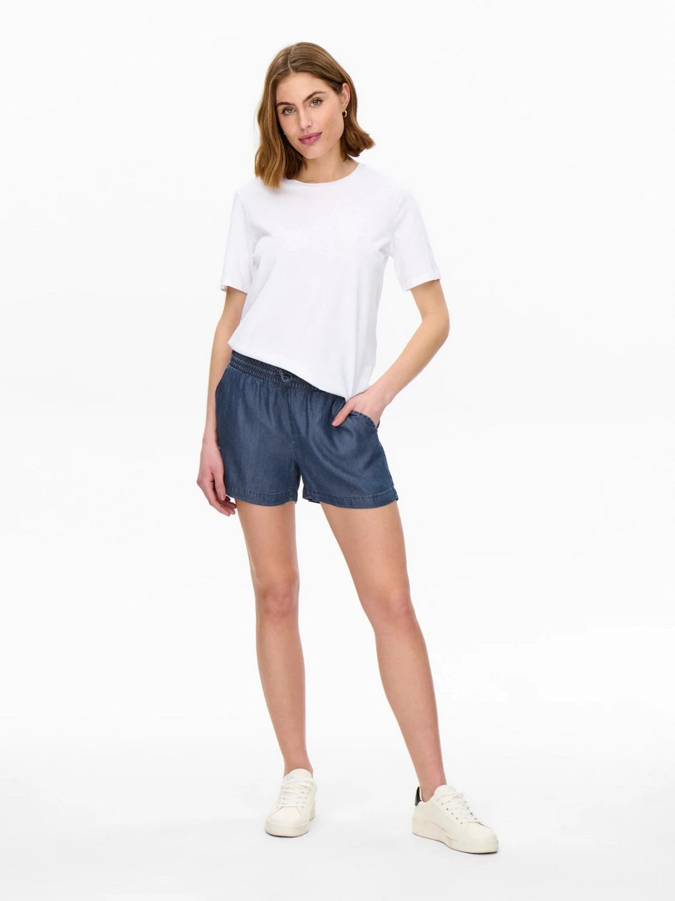 Шорты Only модель 15226321_Dark Blue Denim Фото