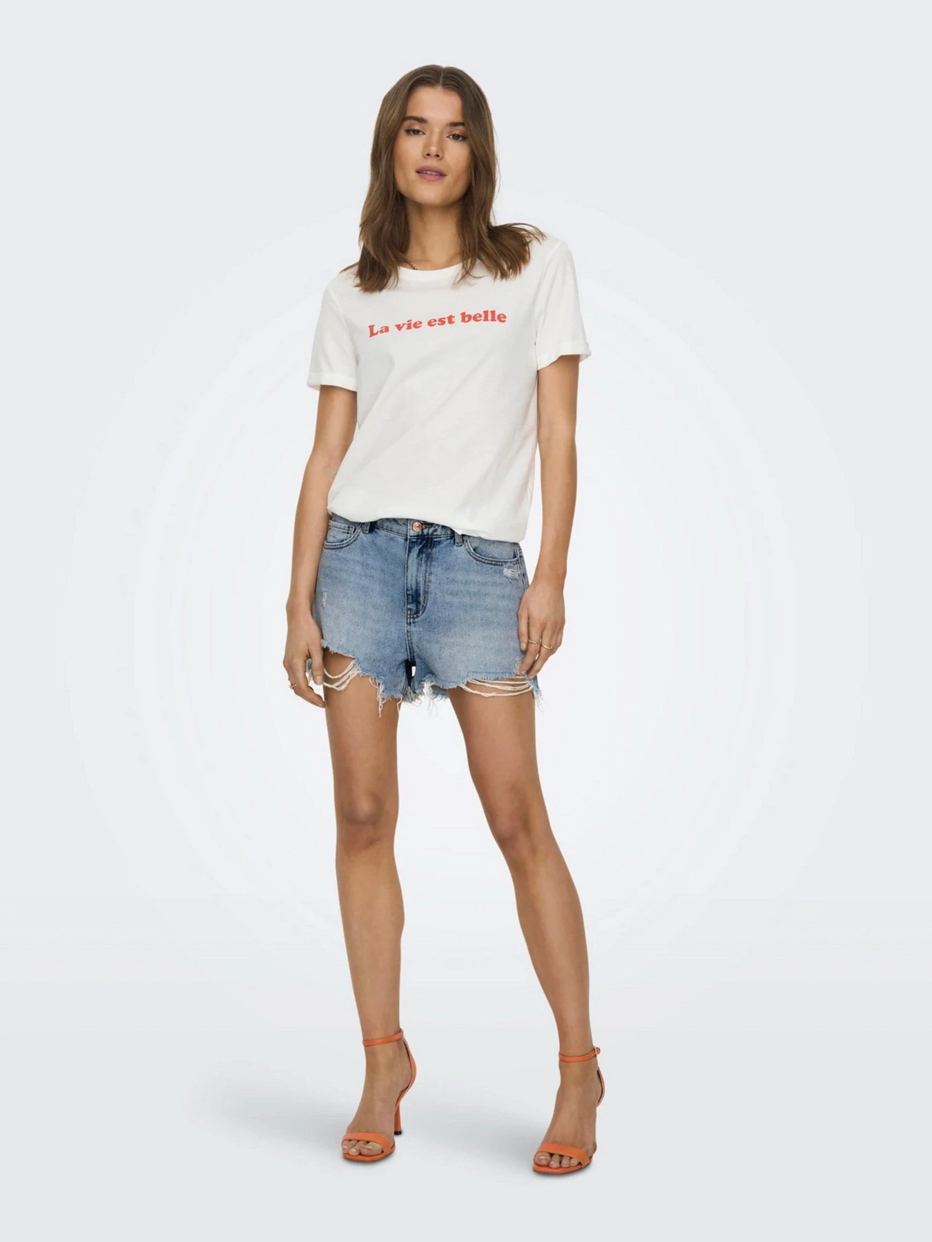 Шорты Only модель 15256232_Light Blue Denim Шорты Only модель 15256232_Light Blue Denim Фото