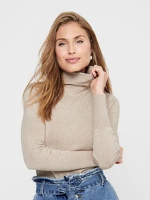 Свитры и кардиганы Only VENICE LIFE LS ROLL PULLOVER модель 15183772_Whitecap Gray Фото
