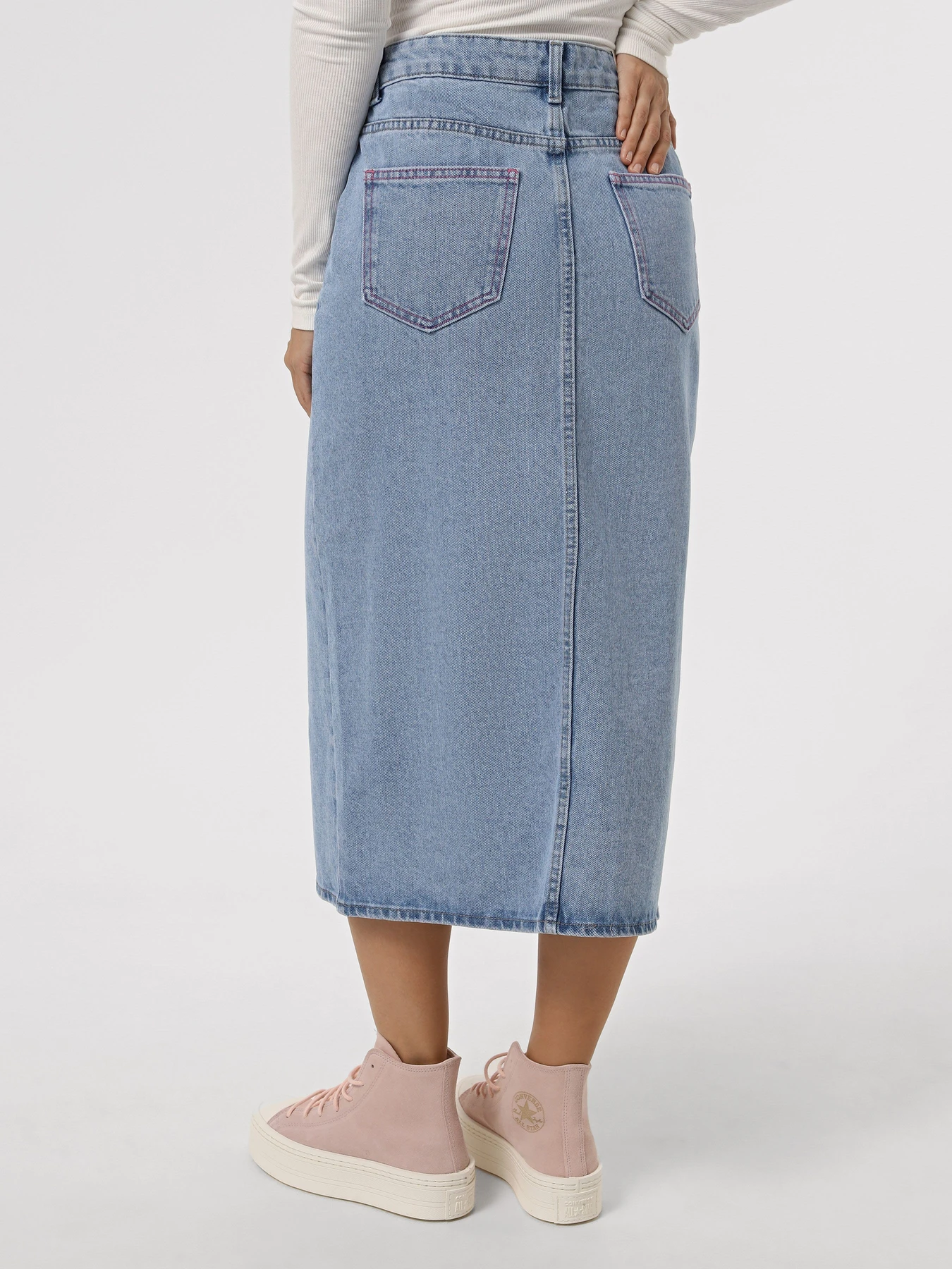 Юбки Only модель 15330818_Light Blue Denim PINK Юбки Only модель 15330818_Light Blue Denim PINK Фото