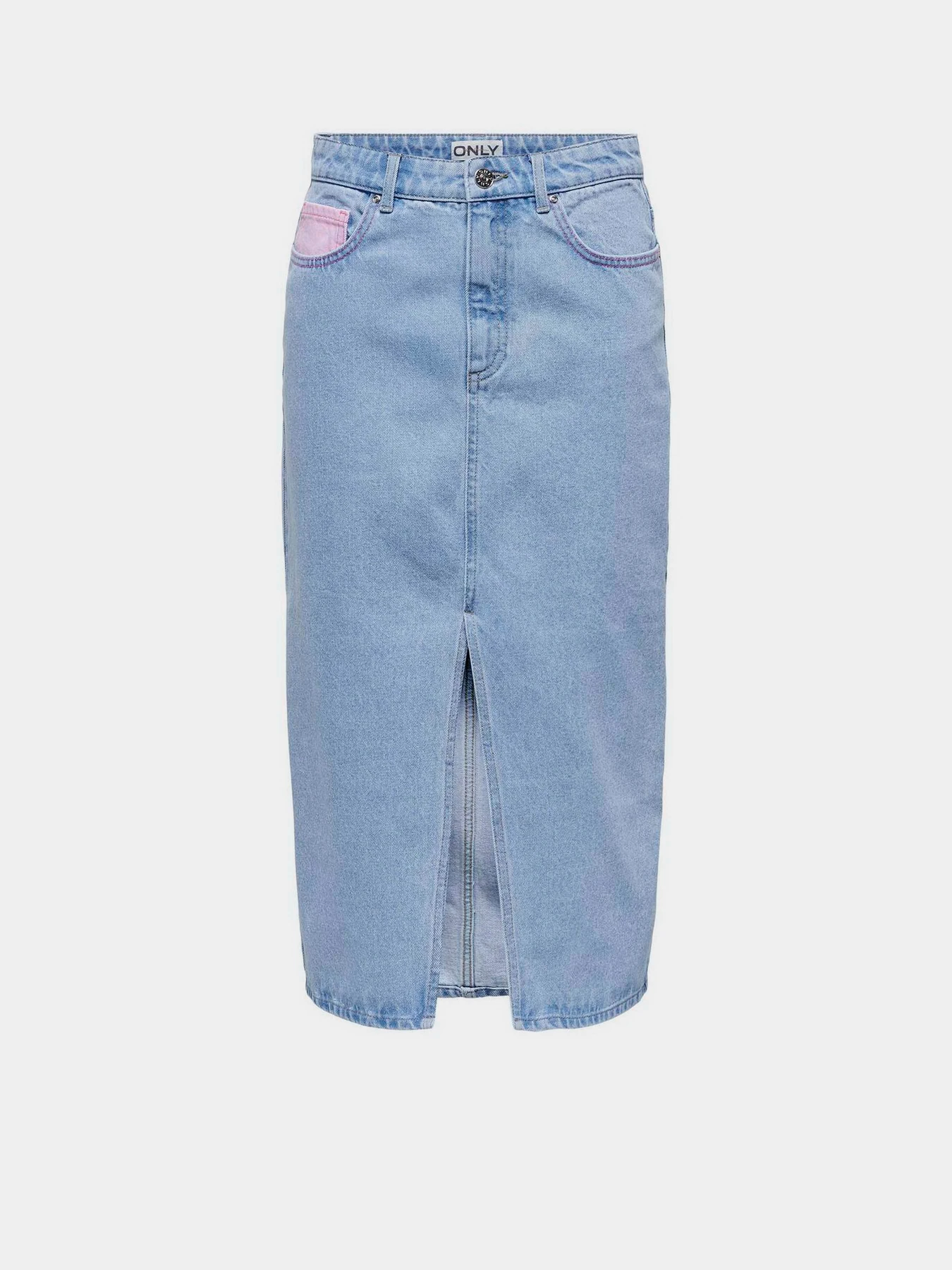Юбки Only модель 15330818_Light Blue Denim PINK Юбки Only модель 15330818_Light Blue Denim PINK Фото