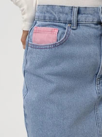 Юбки Only модель 15330818_Light Blue Denim PINK Фото