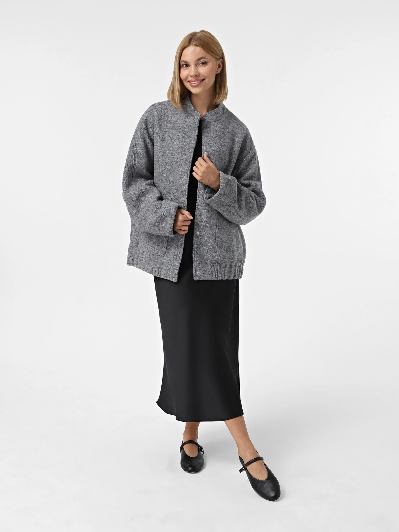 Куртки и дубленки Only модель 15328165_Medium Grey Melange Куртки и дубленки Only модель 15328165_Medium Grey Melange Фото
