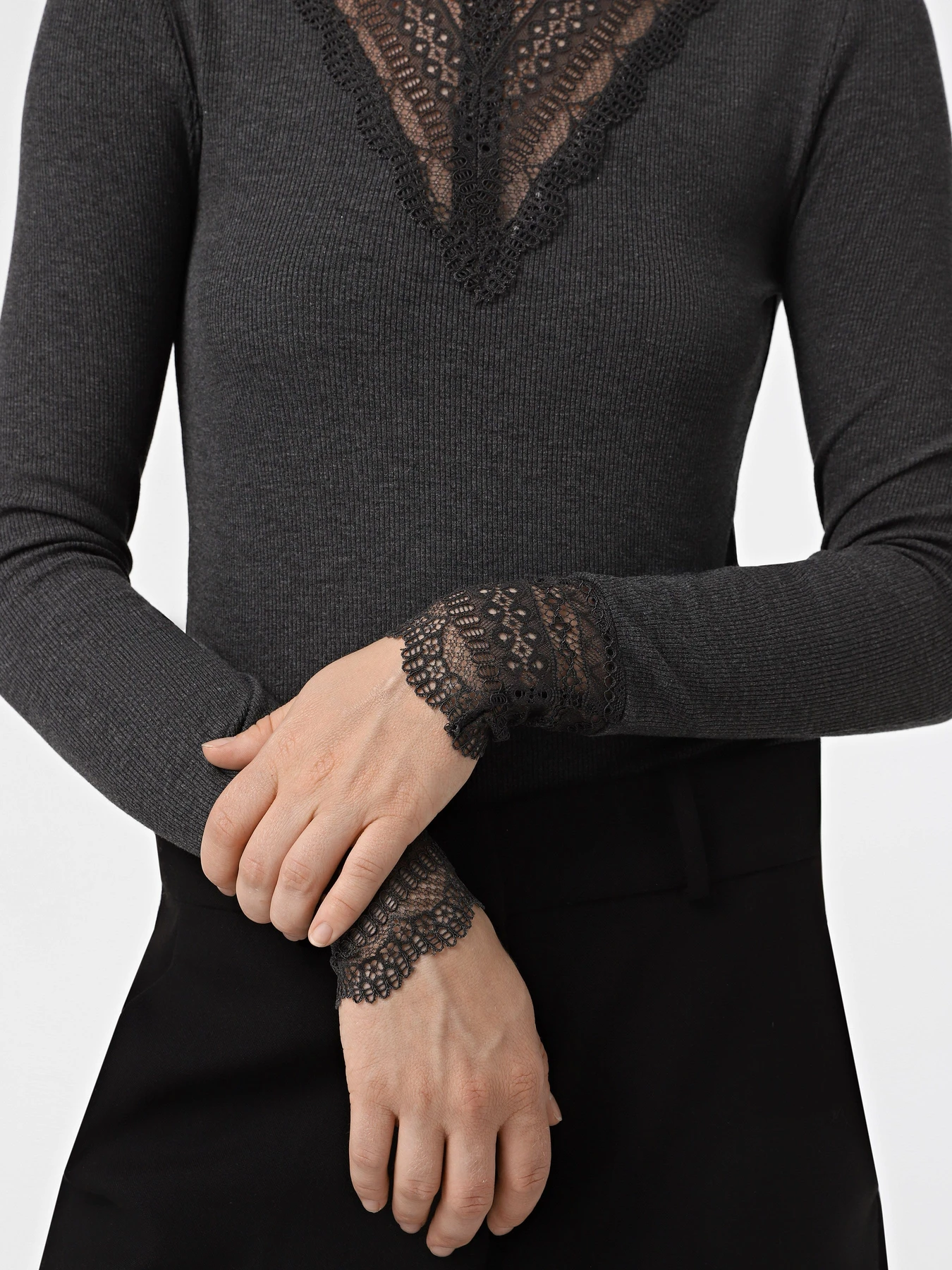 Свитры и кардиганы Only модель 15207788_Dark Grey Melange Свитры и кардиганы Only модель 15207788_Dark Grey Melange Фото