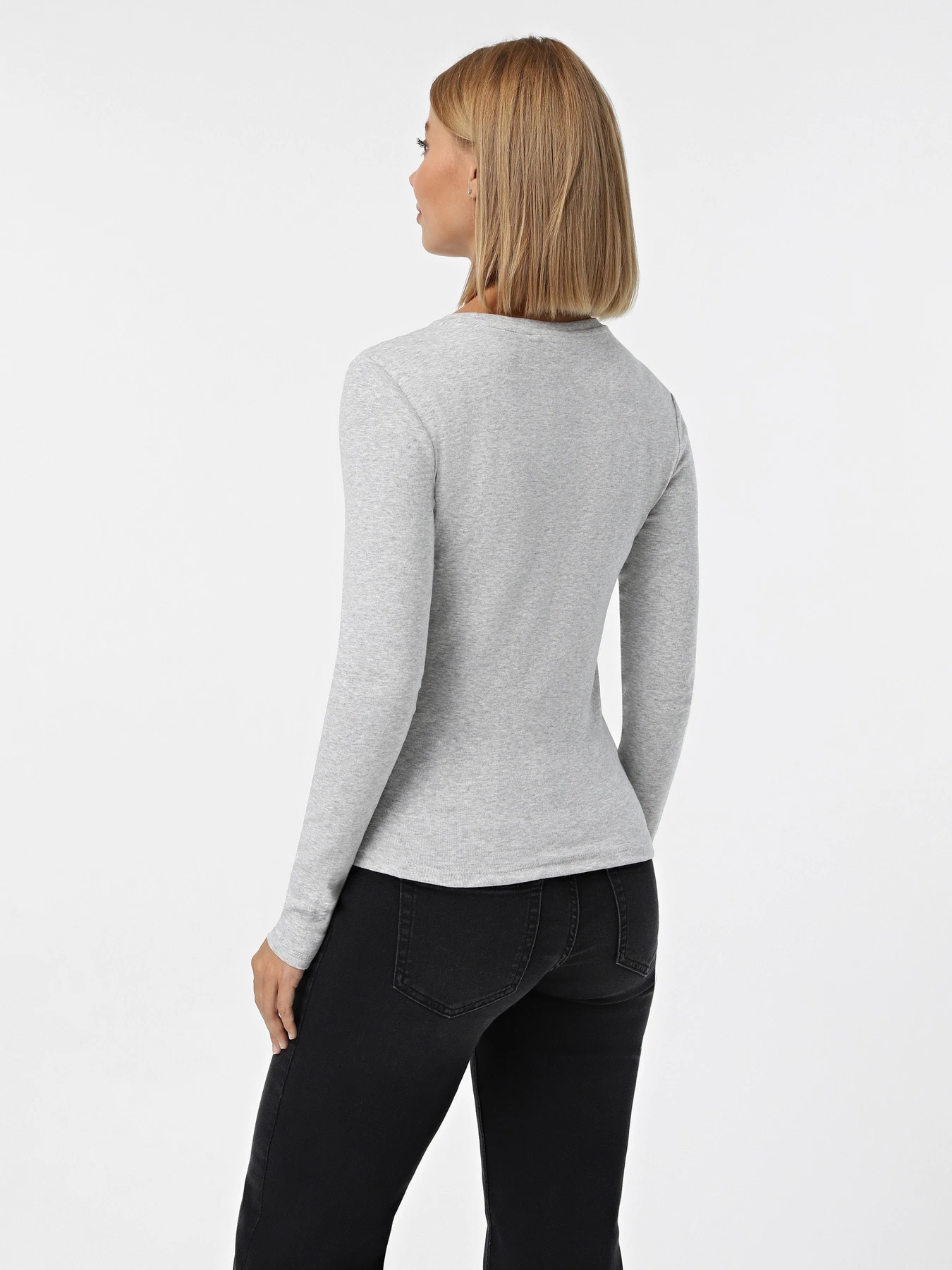 Худи и свитшоты Only RILEY O-NECK L/S TOP модель 15323159_Light Grey Melange Фото