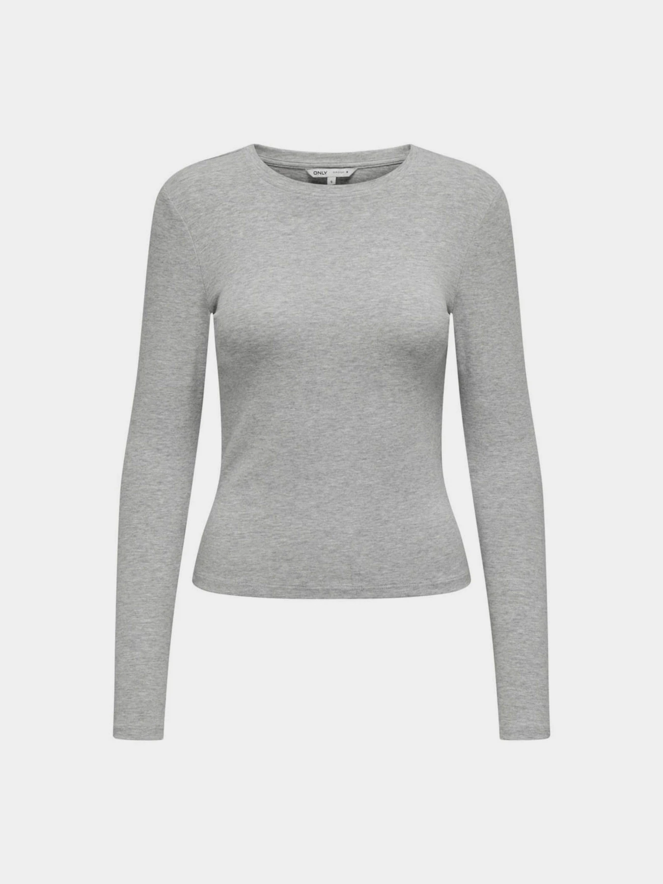 Худи и свитшоты Only RILEY O-NECK L/S TOP модель 15323159_Light Grey Melange Фото