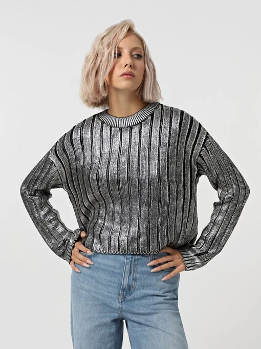 Свитры и кардиганы Only модель 15331238_Black Silver Foil Фото