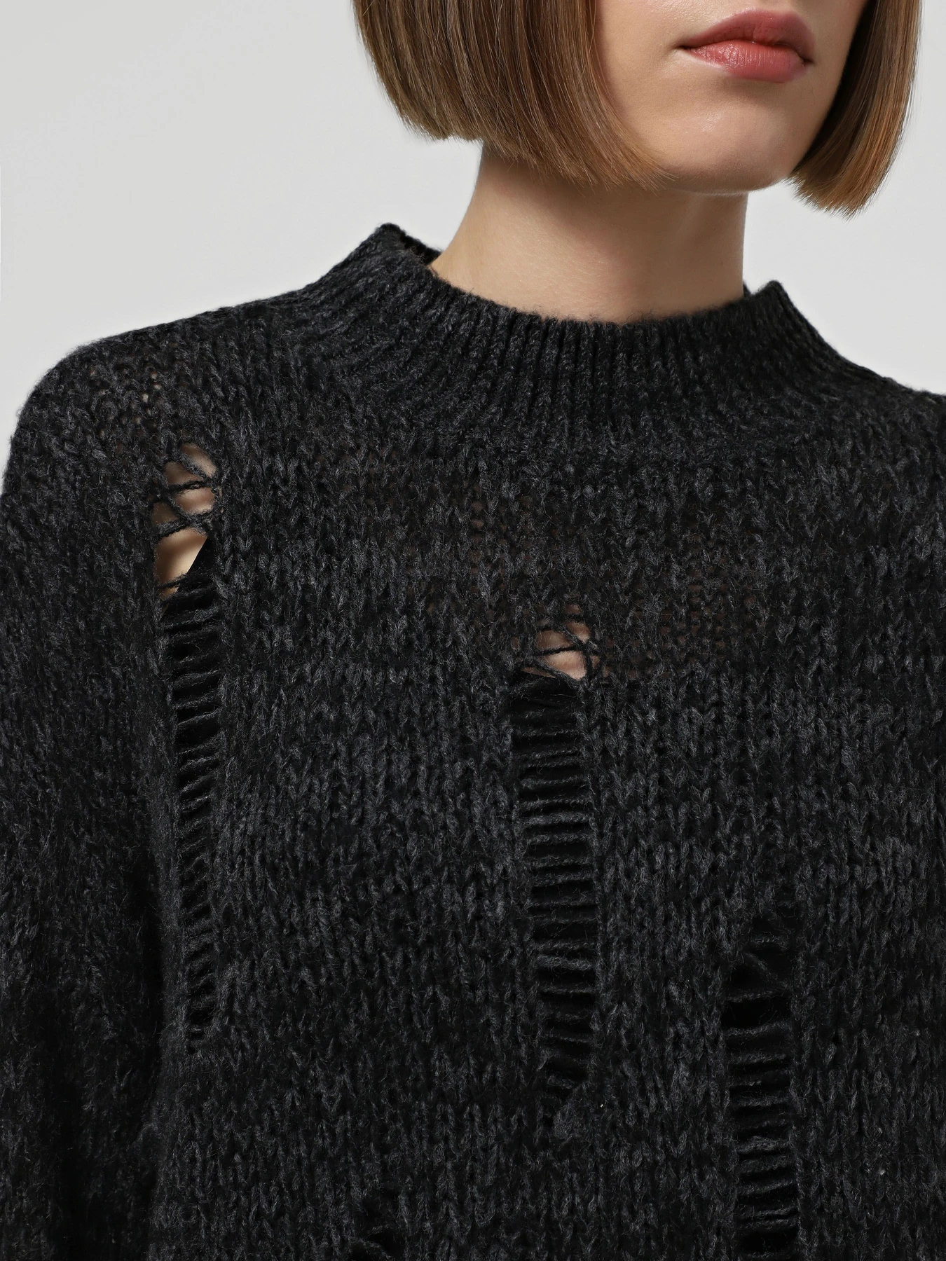 Свитры и кардиганы Only модель 15328220_Black Dark Gray Twist Свитры и кардиганы Only модель 15328220_Black Dark Gray Twist Фото