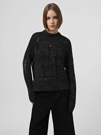 Свитры и кардиганы Only модель 15328220_Black Dark Gray Twist Фото